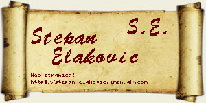 Stepan Elaković vizit kartica